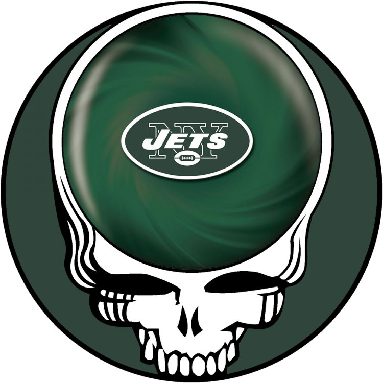 New York Jets skull logo iron on transfers